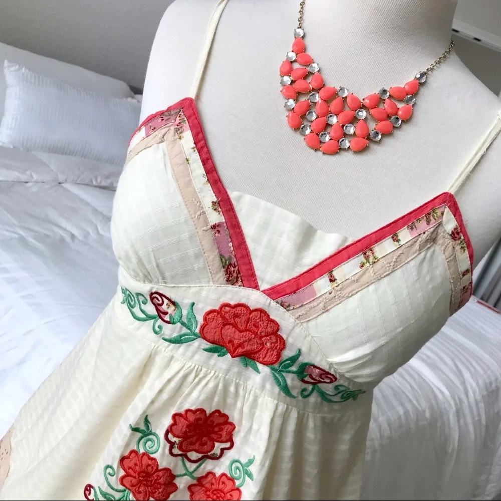 Pura Vida Embroidered Camisole Cotton Top Size Small - Picture 3 of 16